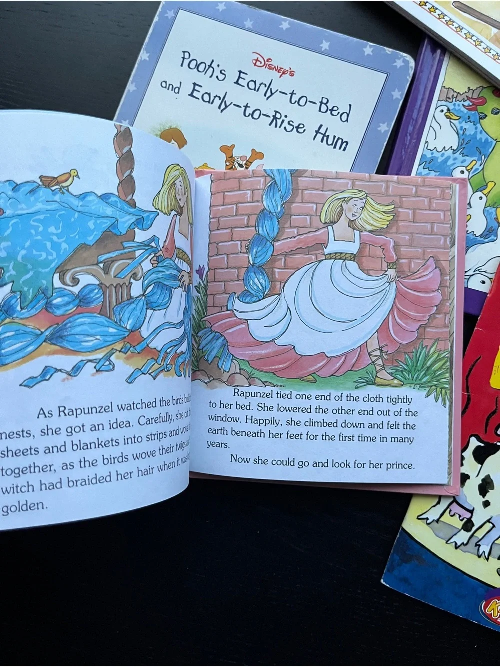 Vintage Childrens Picture Books Lot 5 Winnie Pooh Rapunzel Duck For President